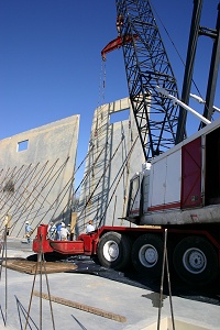 A Bob Moore Construction tilt-up construction building project in progress